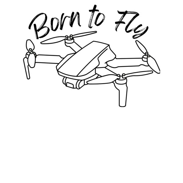 Born to Fly Black Drone Lines Looking Left Thumbnail