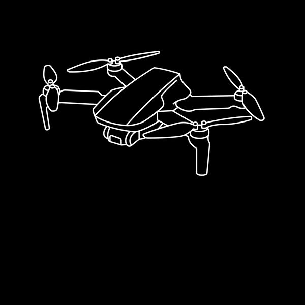 White Drone Lines Looking Left Thumbnail